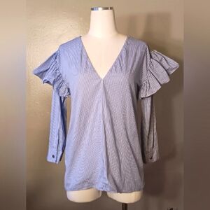 #49 Ruffled Striped Blouse !